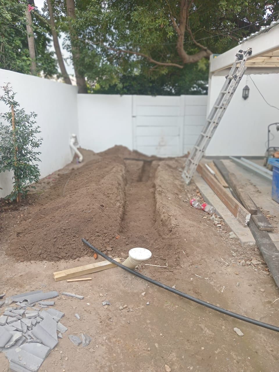 New drainage being laid